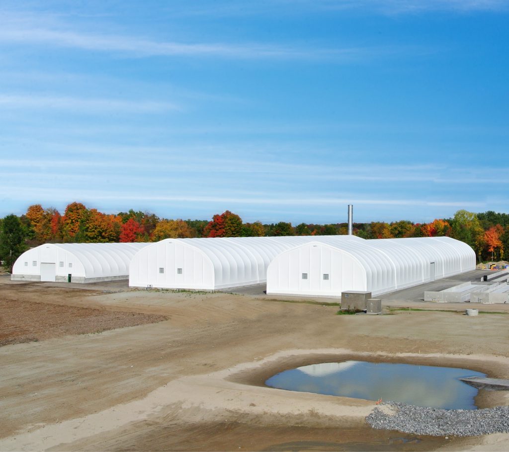 Composting facility fabric structure