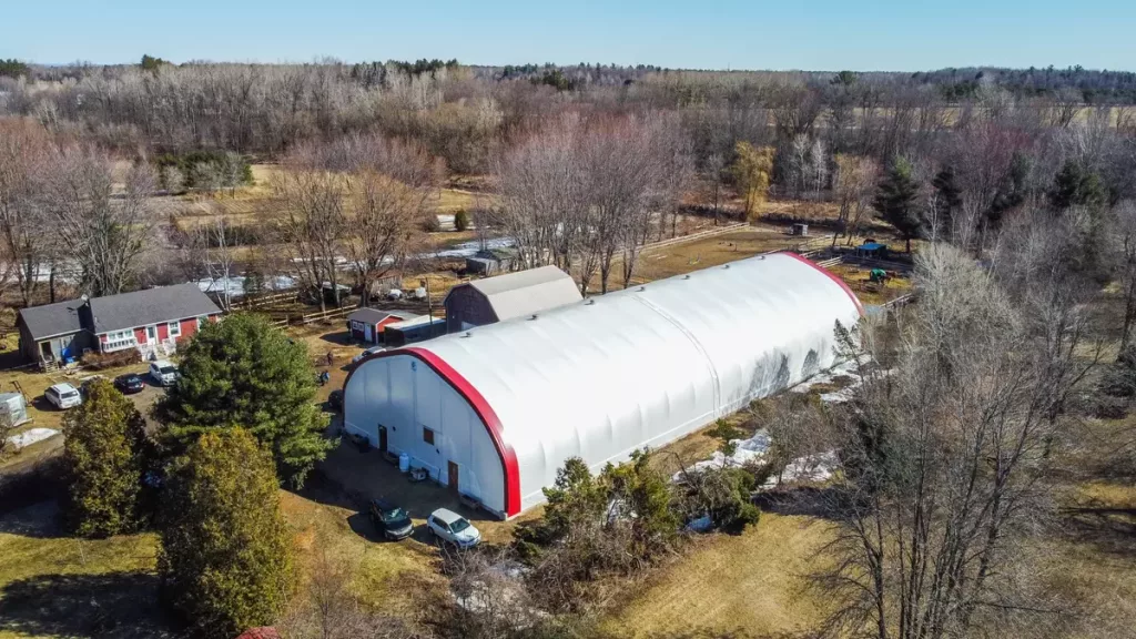 Fabric Covered Horse Riding Arena & Equestrian Barn