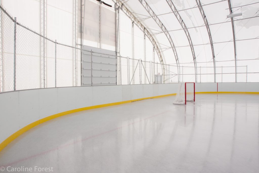 Fabric building for ice rink