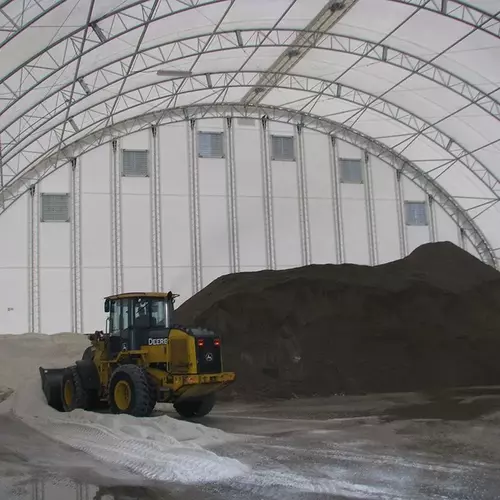 Commercial Fabric Building: example of a sand storage project