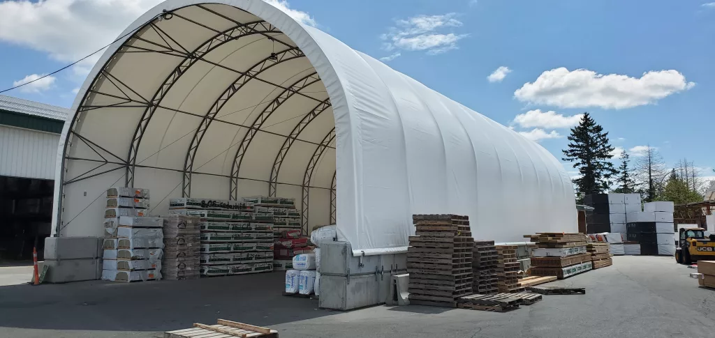 fabric structure vs wooden