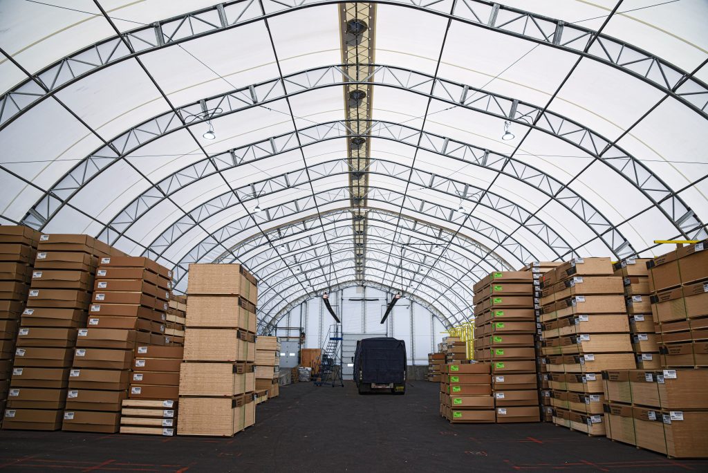 fabric storage buildings - 80'