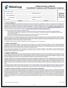 warranty membrane